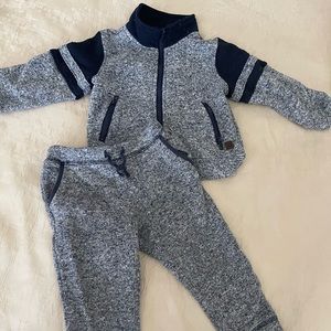 Two-piece Janie and Jack zip-up jacket and matching sweatpants